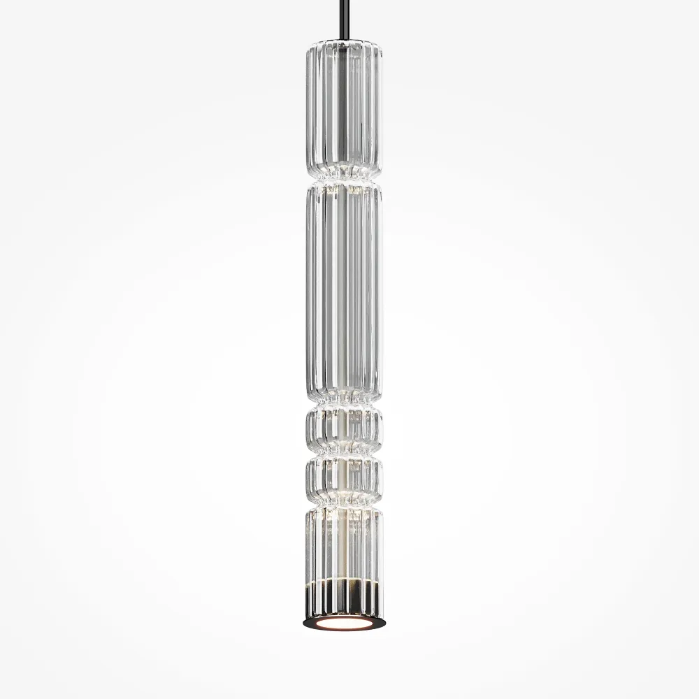 Suspension Maytoni Ordo 1L, spot LED chromé D 8 cm