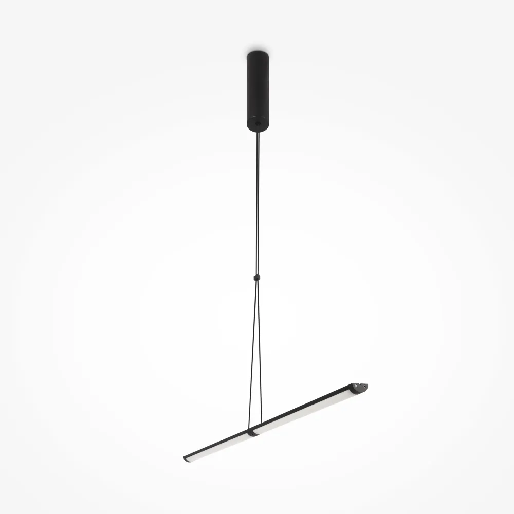 Suspension Maytoni Supersymmetry 1L, LED noire, diamètre 4 cm Black