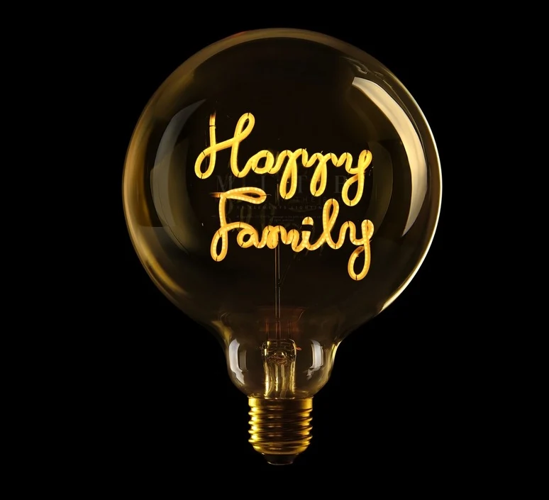 Happy Family - Ampoule LED Message in the Bulb