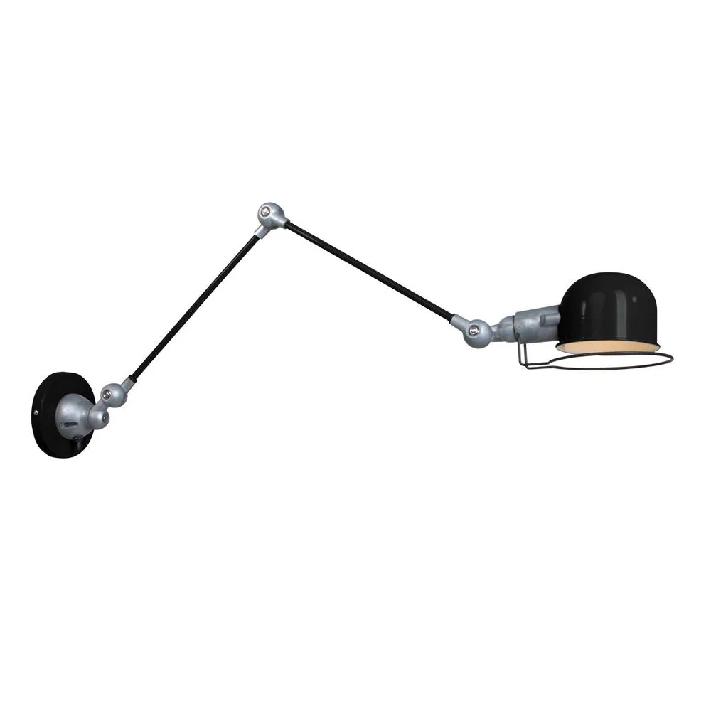 Applique murale à bras articulé Mexlite Davin 1L noire E14