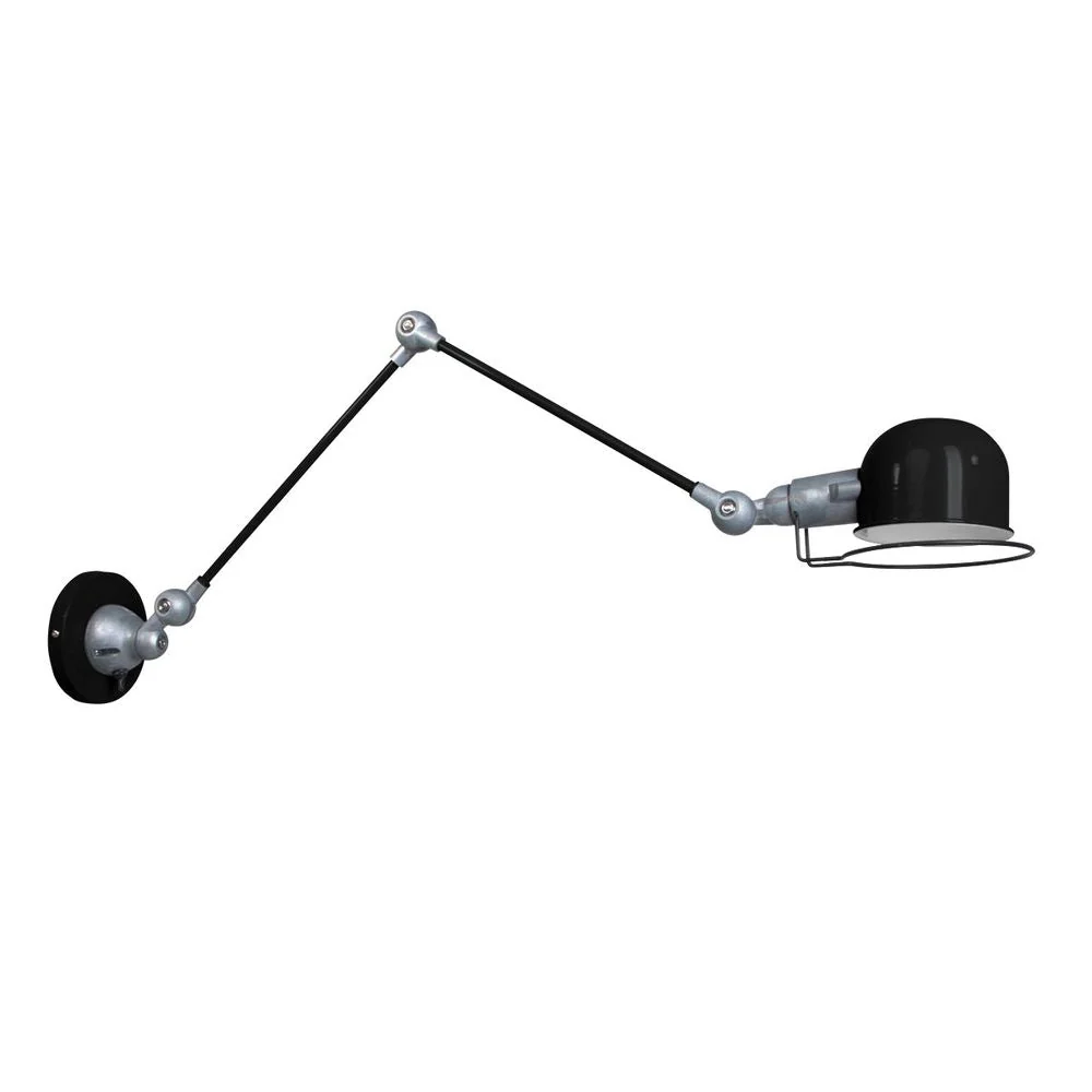 Applique murale à bras articulé Mexlite Davin 1L noire E14