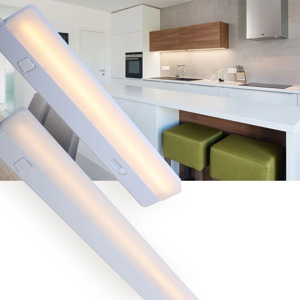 Applique murale Mexlite en plastique blanc, 58 cm de largeur, LED