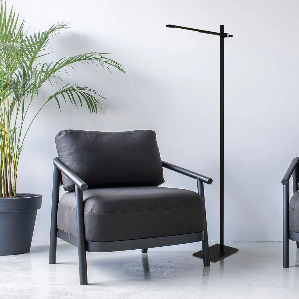 Lampadaire Mexlite Seal 1L en aluminium noir LED, H 170 cm