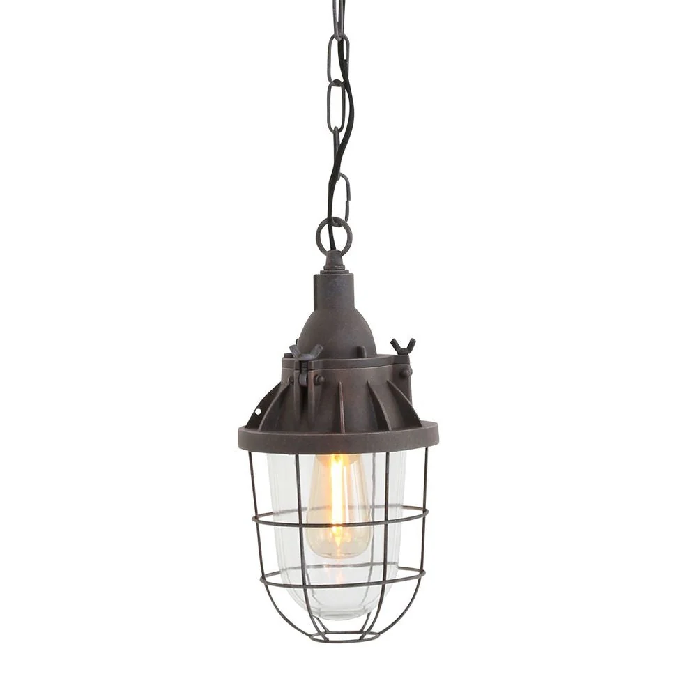 Suspension Mexlite Ebb 1L en aluminium brun E27