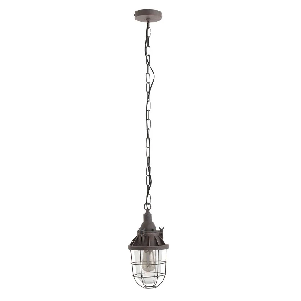 Suspension Mexlite Ebb 1L en aluminium brun E27