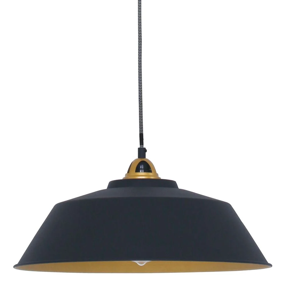 Suspension Mexlite Novr 1L en métal noir, douille E27, diamètre 42 cm