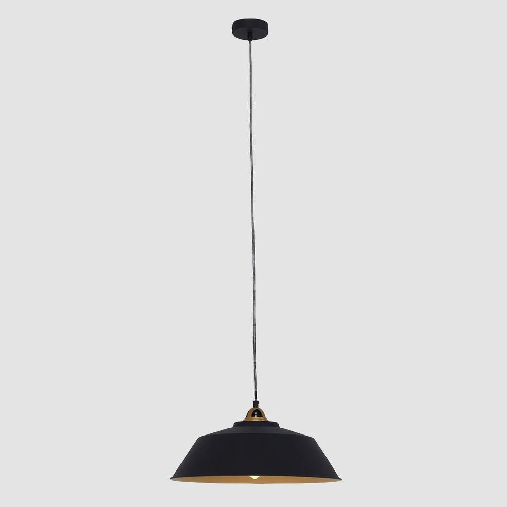 Suspension Mexlite Novr 1L en métal noir, douille E27, diamètre 42 cm