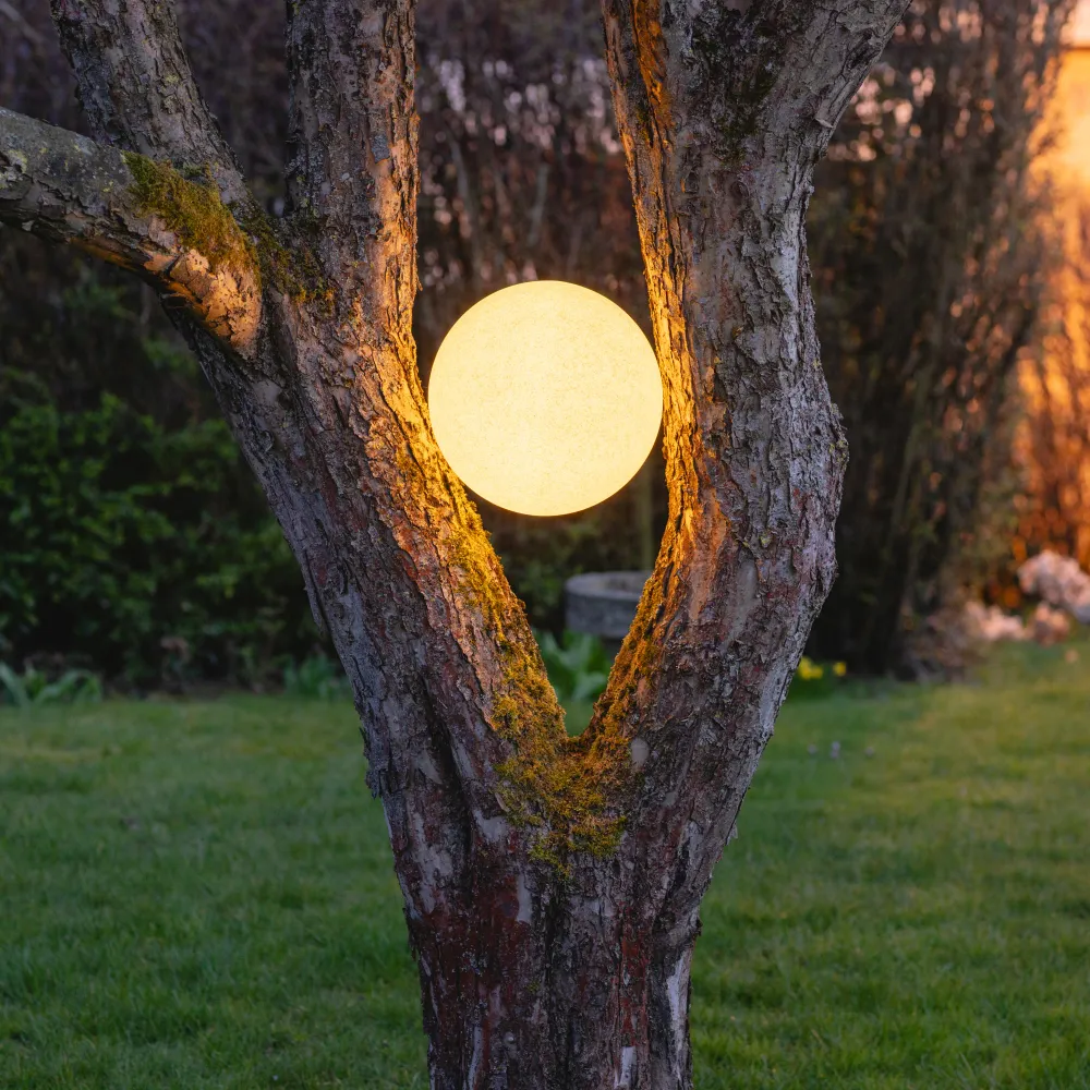 Mia Boule lumineuse LED Gris Ø 30 cm