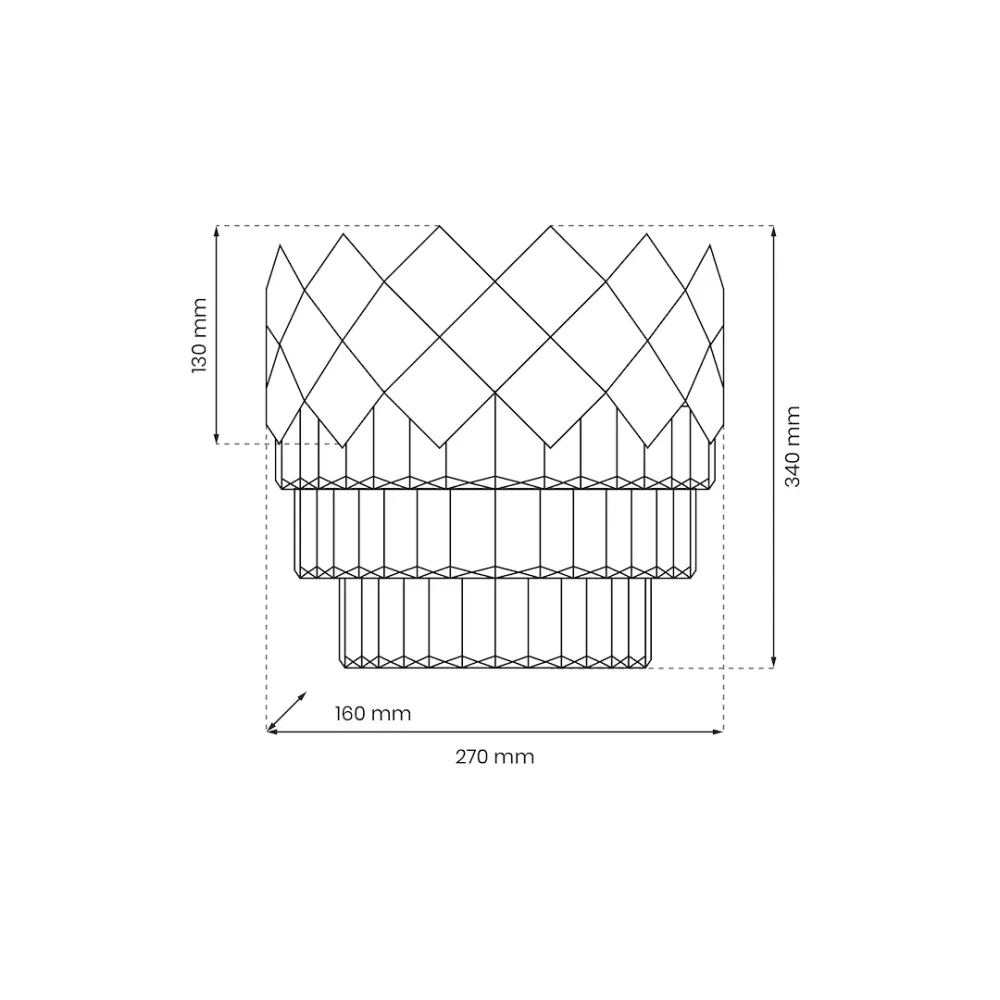 Applique murale Milagro Carisma 2L E14 H 34 cm