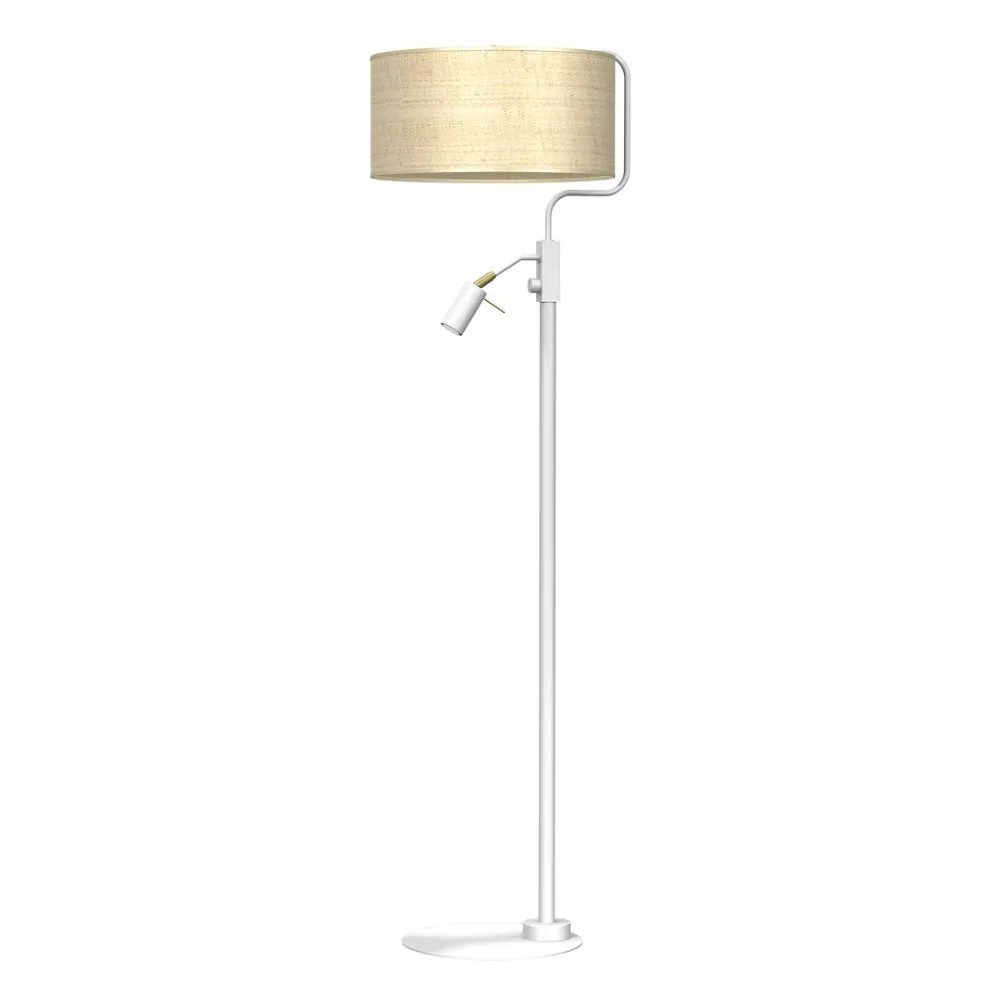 Lampadaire Milagro Marshal 2L E27 / GU10, blanc H 150 cm