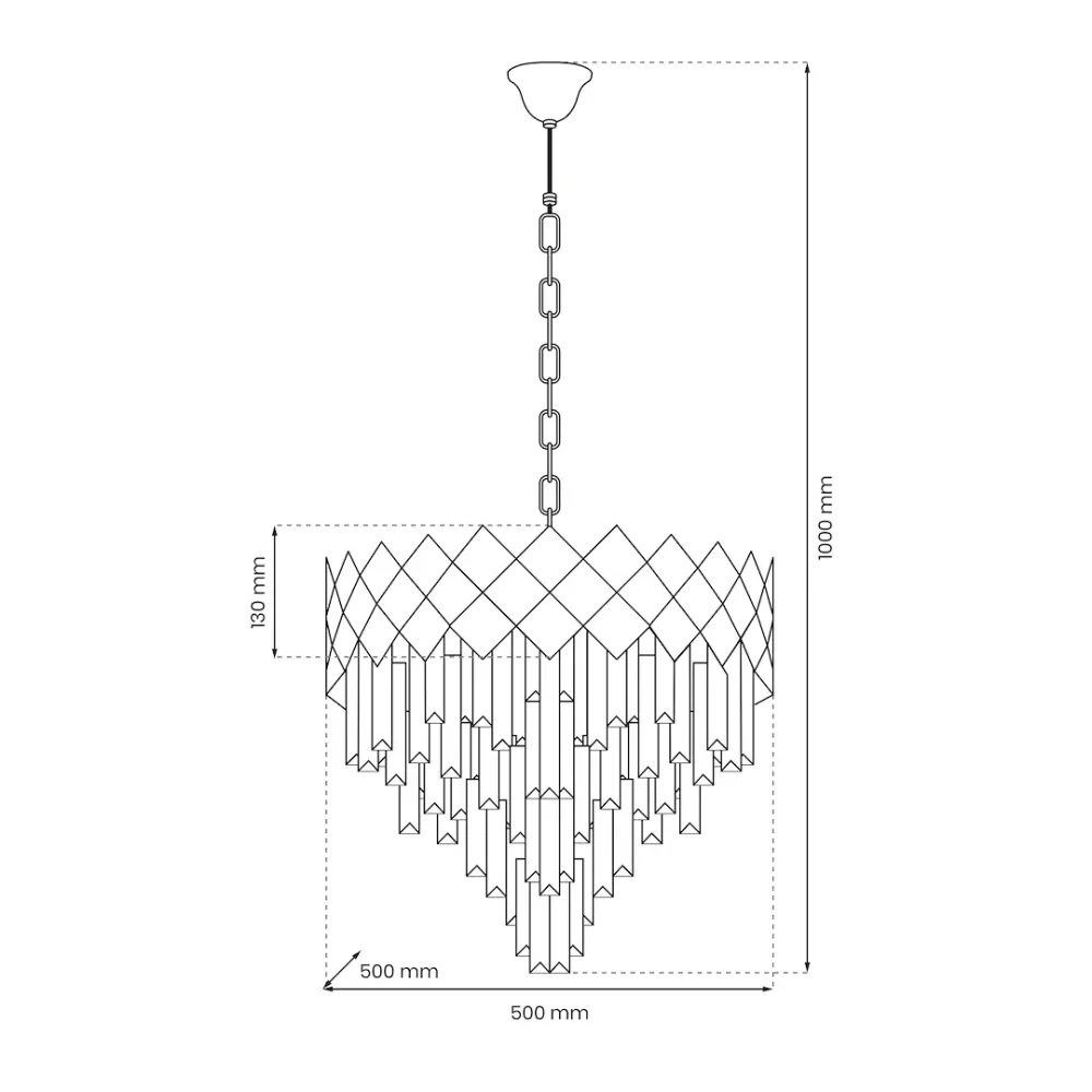 Milagro Carisma 9L lustre E14 H 100cm