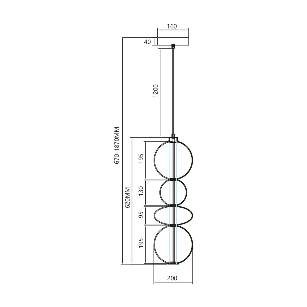 Milagro Daphné suspension LED