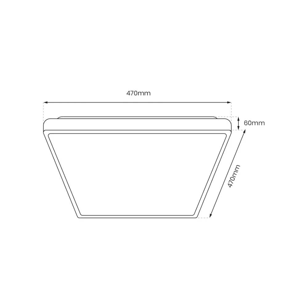 Plafonnier LED encastré Milagro Fabio 1L H 6 cm