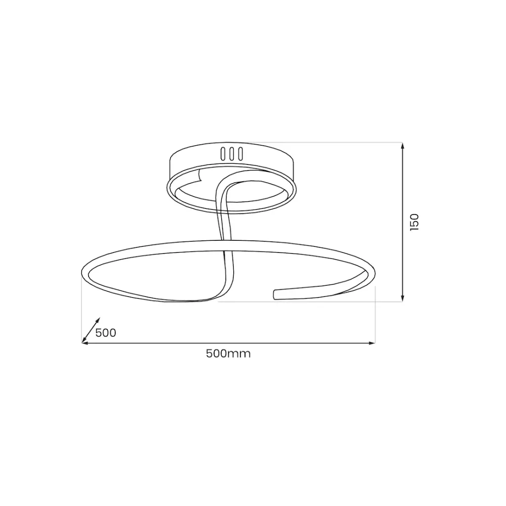 Plafonnier LED Milagro Lm 1L H 15 cm