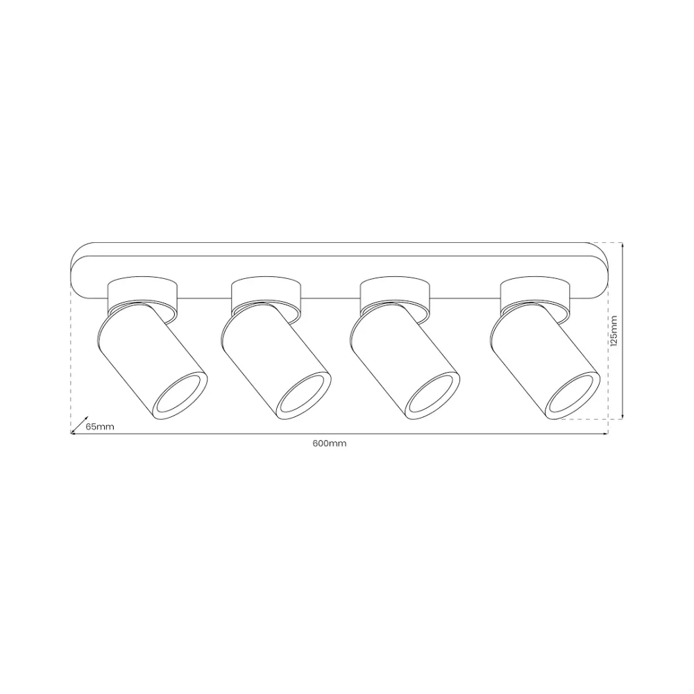 Plafonnier Milagro Andy 4L GU10 H 12,5 cm