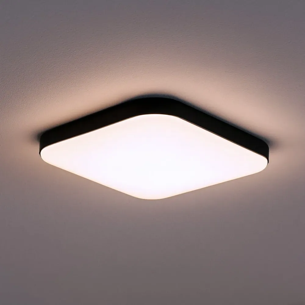 Plaques lumineuses de salle de bain Milagro H 6 cm Black