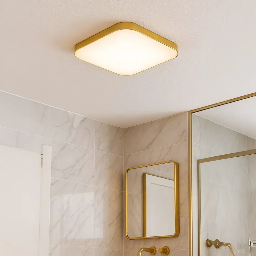 Plaques lumineuses de salle de bain Milagro H 6 cm Black