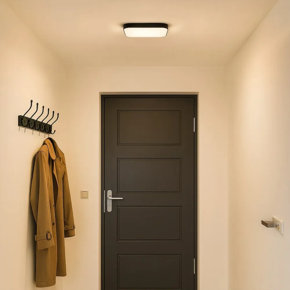 Plaques lumineuses de salle de bain Milagro H 6 cm Black