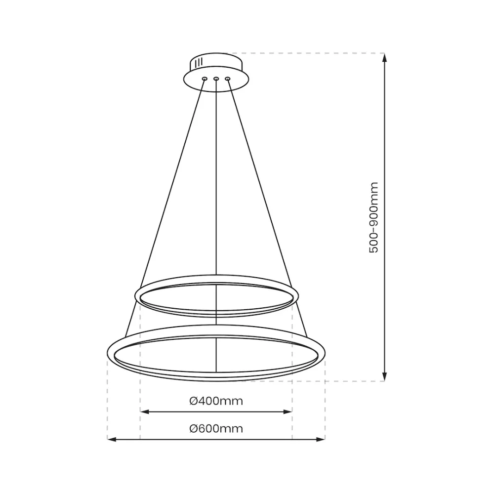 Suspension LED Milagro Hoop