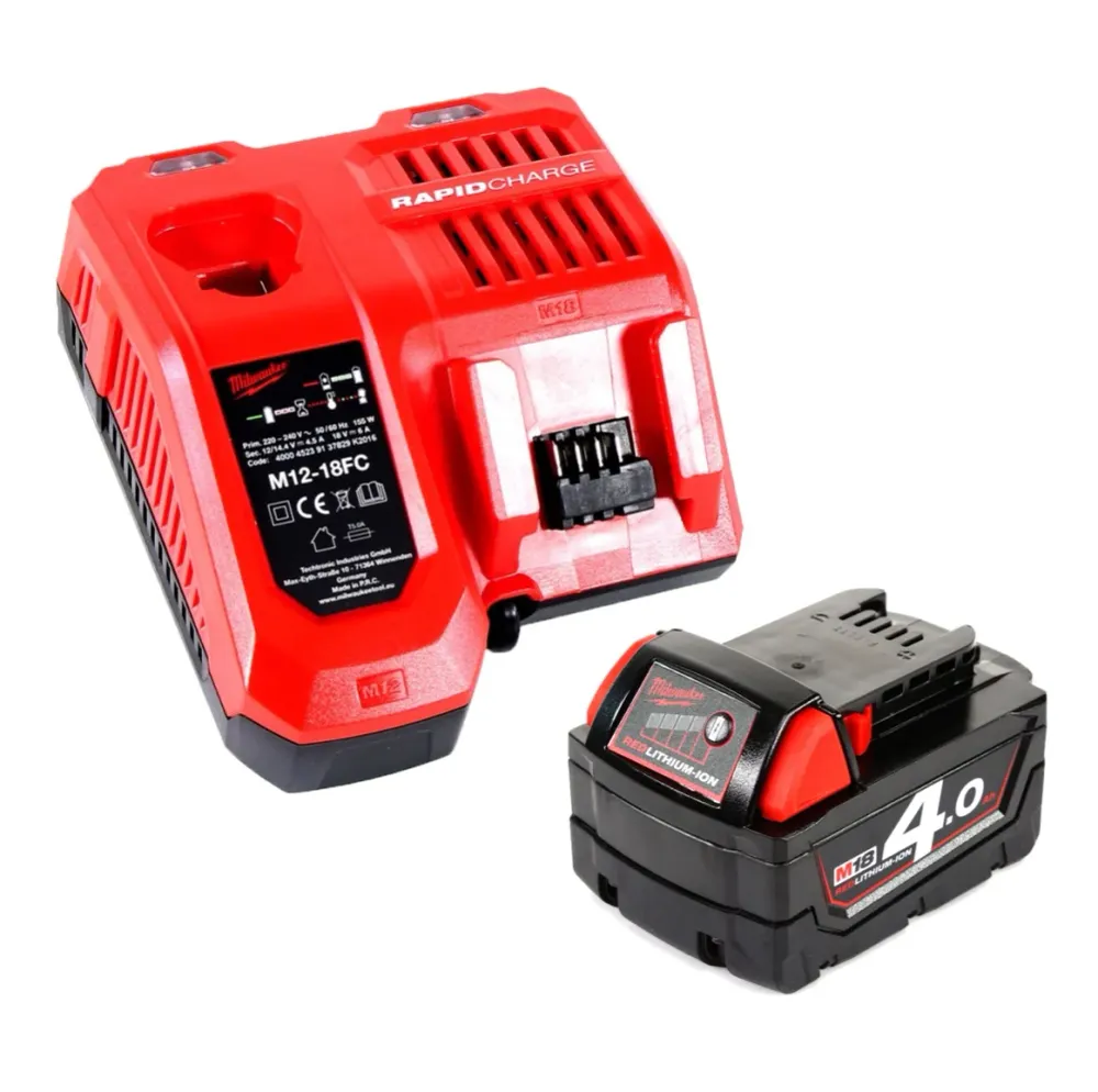 Milwaukee M18 ONERSAL-401C Projecteur de chantier LED ONE-KEY 18 V Li-Ion + 1x Batterie 4,0 Ah + 1x Chargeur