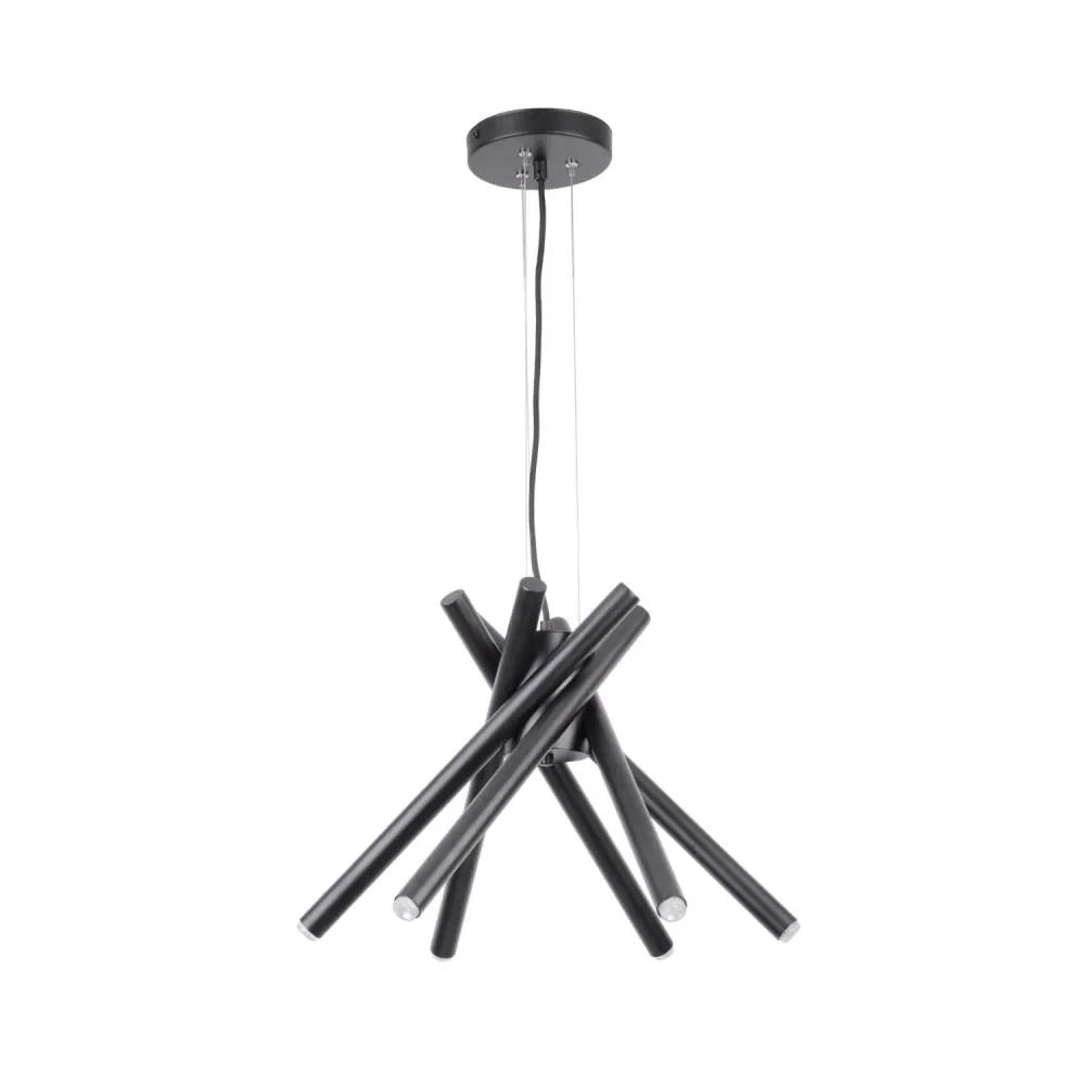 Spots suspendus Mimax LUMIÈRE 6L G9 H 100 cm Black