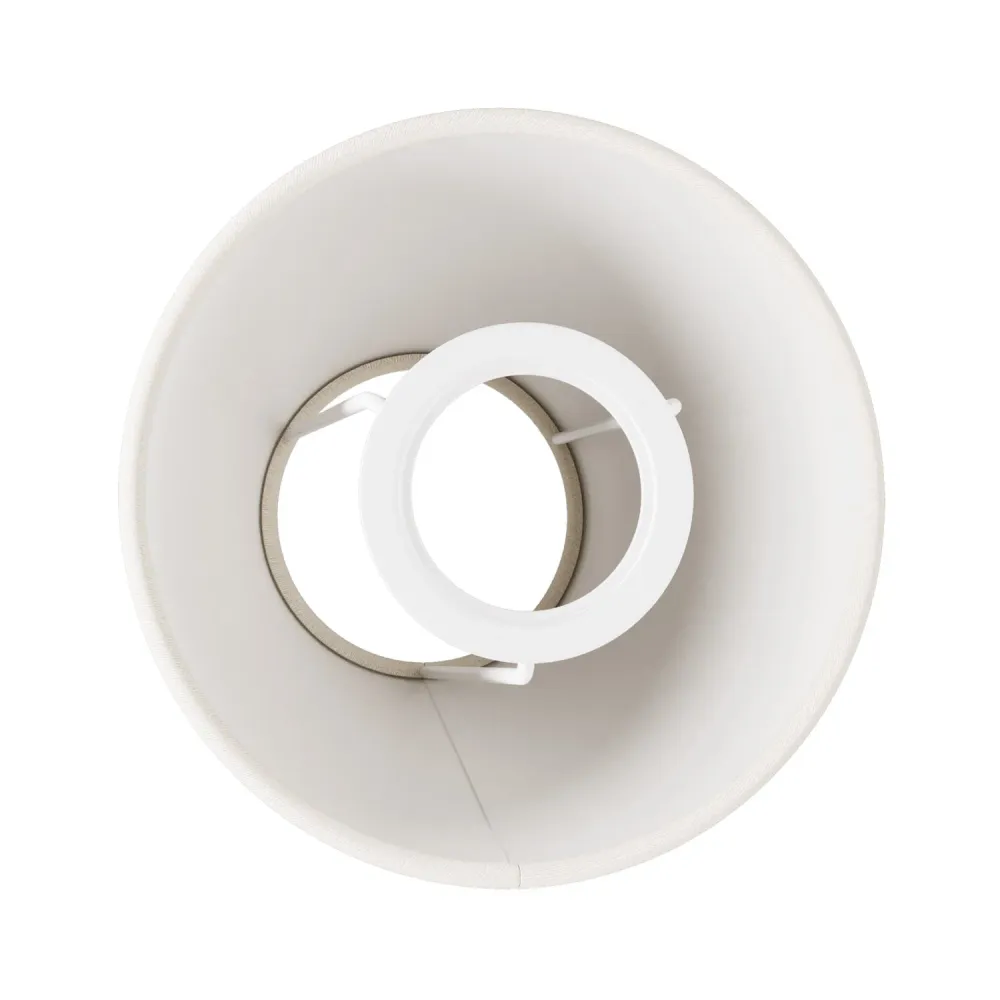 Mini abat-jour Impero avec culot E27 pour lampe de table ou applique - Toile blanche