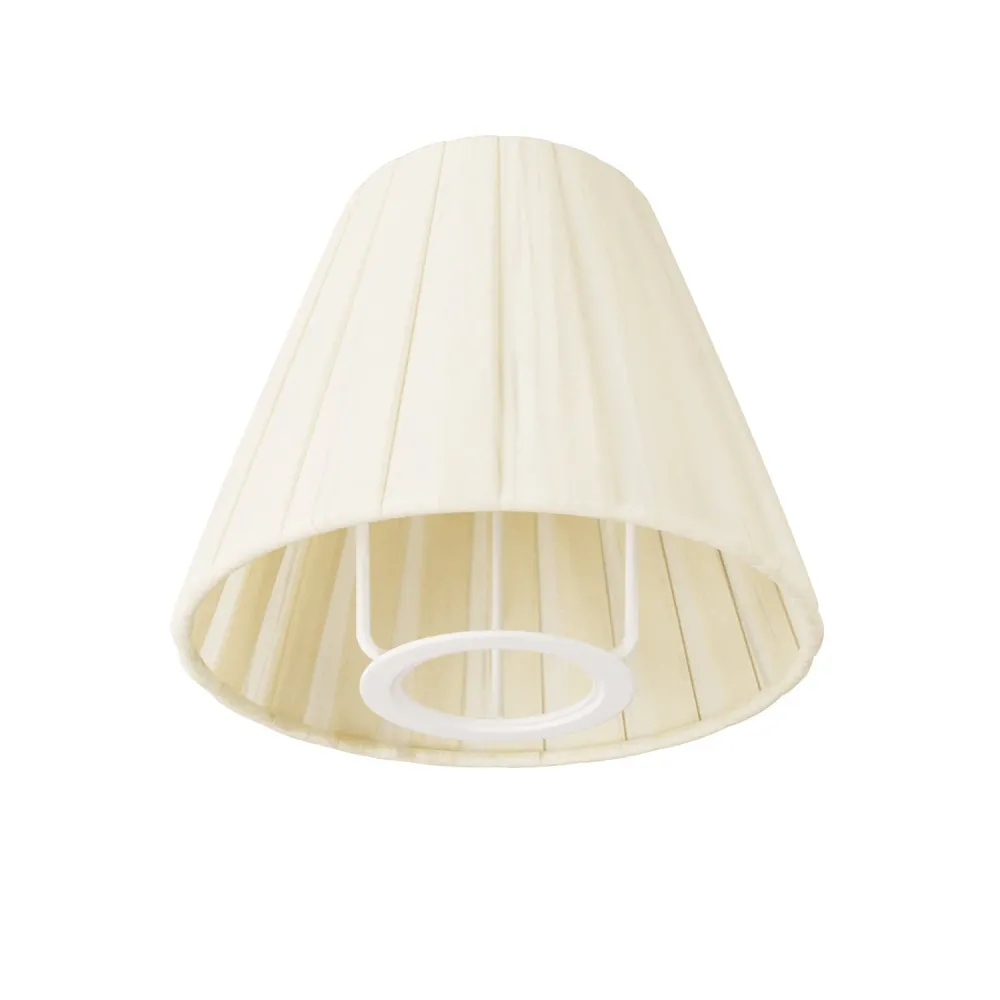 Mini abat-jour Impero avec douille E27 pour lampe de table ou applique - Plissé crème
