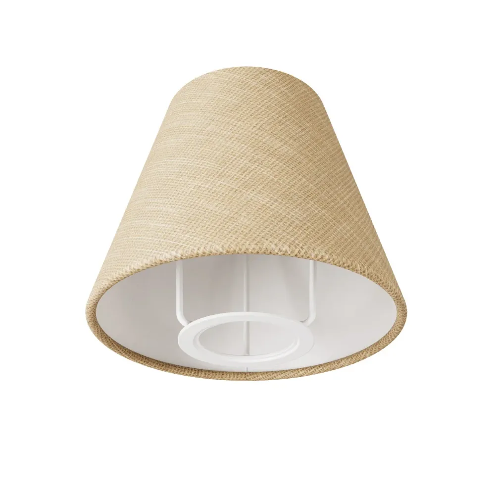 Mini abat-jour Impero avec douille E27 pour lampe de table ou applique - Jute