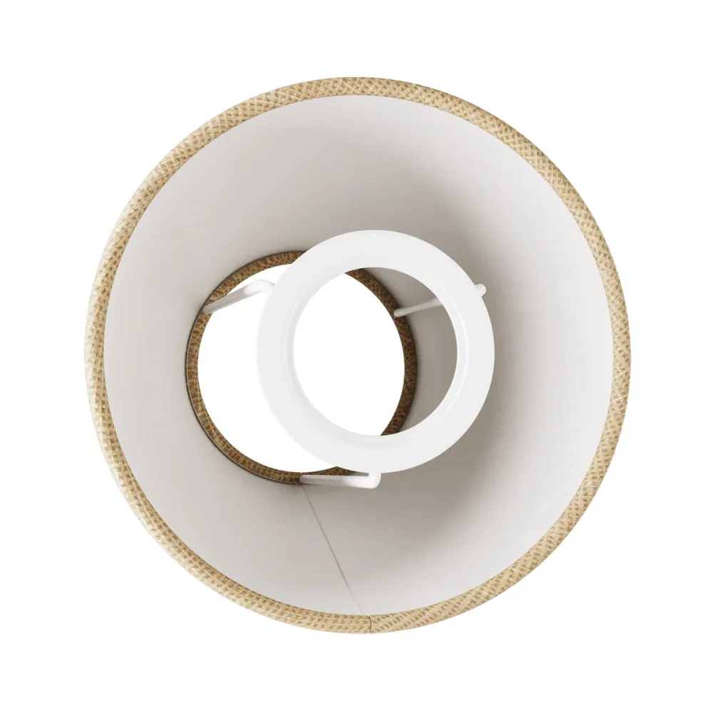 Mini abat-jour Impero avec douille E27 pour lampe de table ou applique - Jute