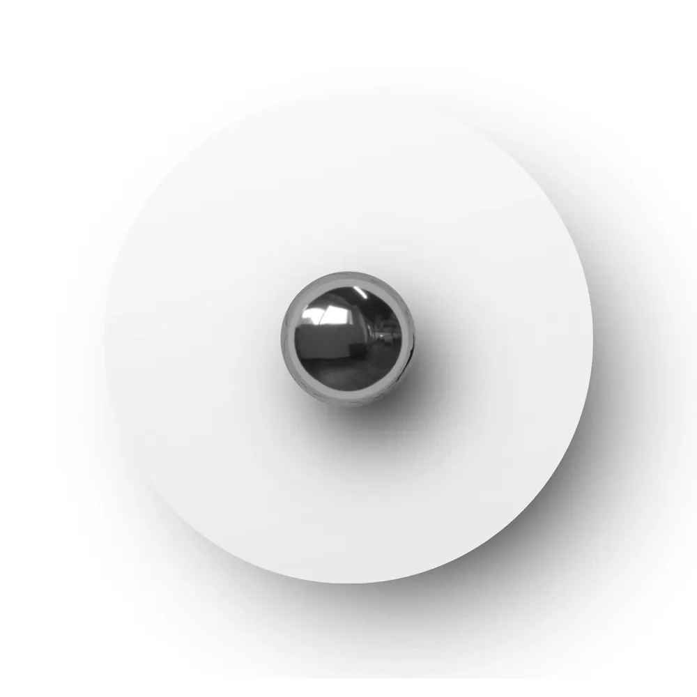 Mini plat Ellepì 'Solid Color' blanc mat pour lampes, diamètre 24 cm - Fabriqué en Italie