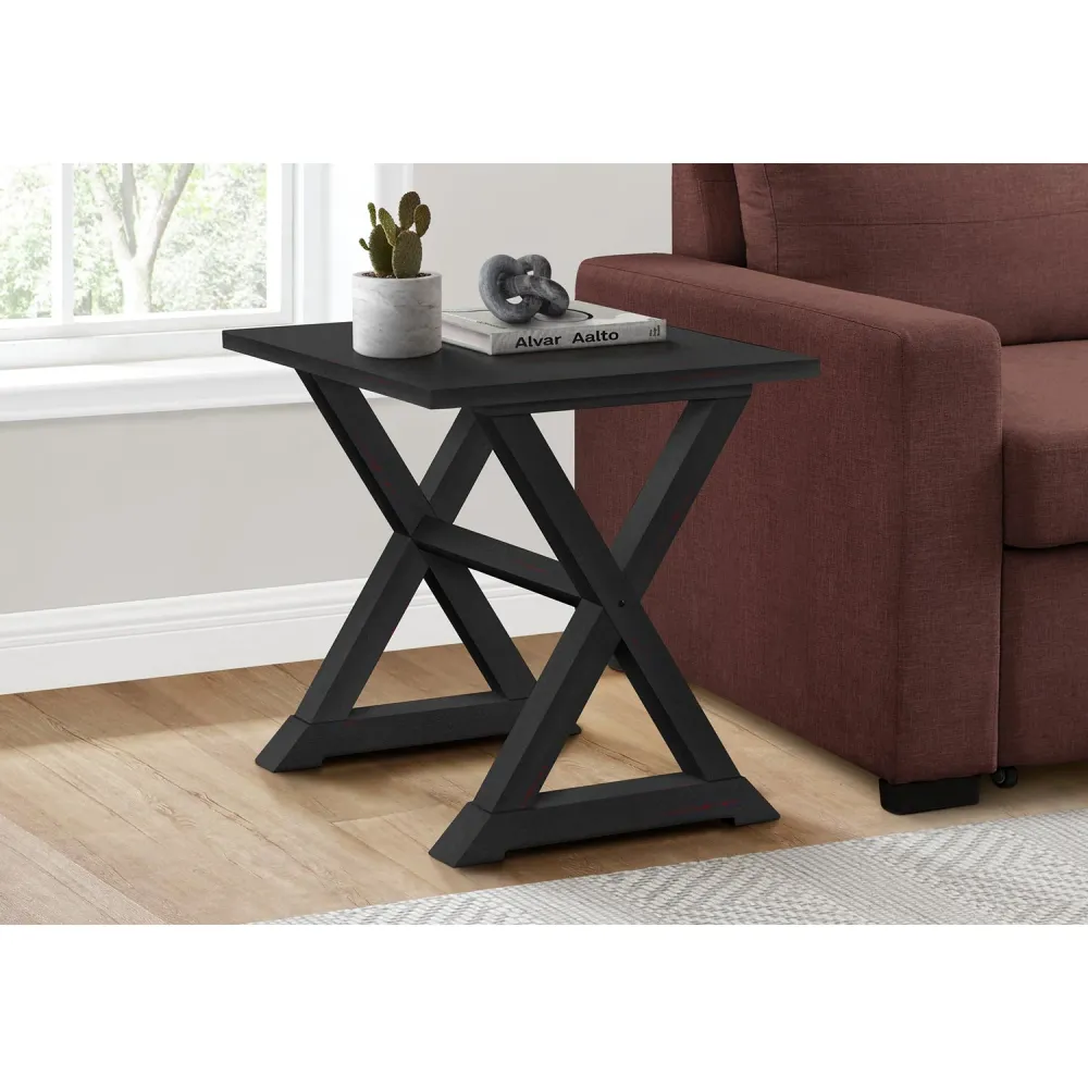 I 3987 - Table D'appoint, Bout, Table D'appoint, Carré, Table De Nuit, Chambre À Coucher, Lampe, Placage Noir, Transitionn...