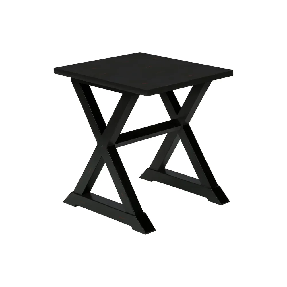 I 3987 - Table D'appoint, Bout, Table D'appoint, Carré, Table De Nuit, Chambre À Coucher, Lampe, Placage Noir, Transitionn...