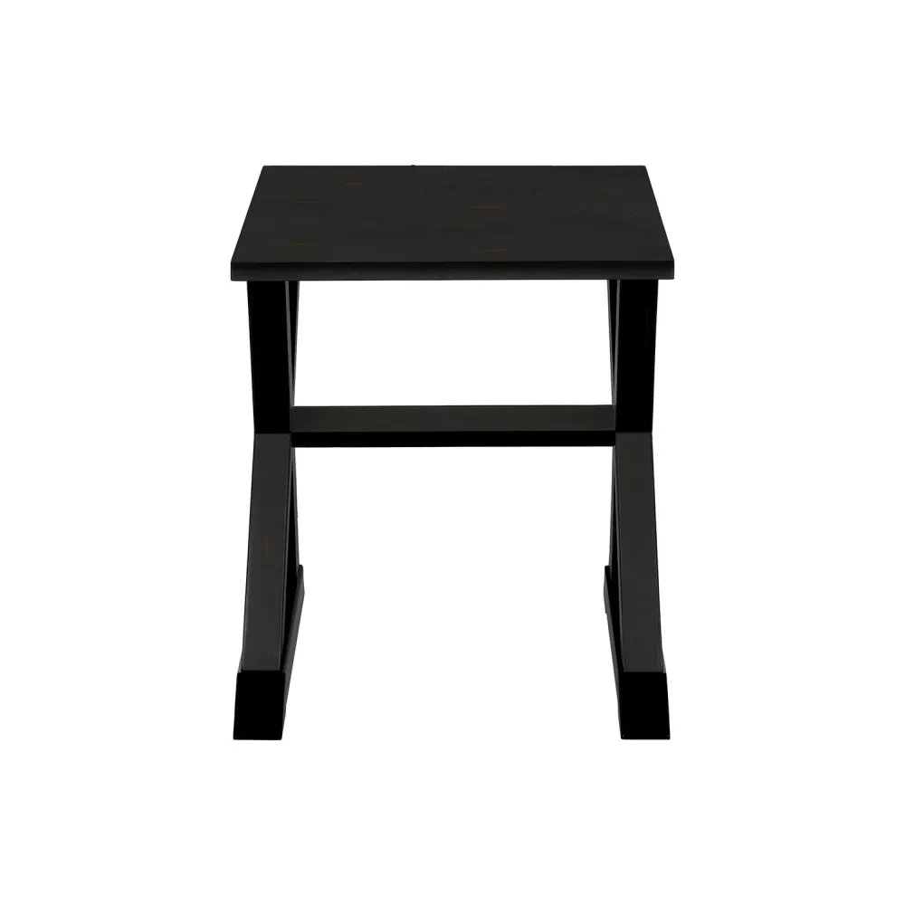 I 3987 - Table D'appoint, Bout, Table D'appoint, Carré, Table De Nuit, Chambre À Coucher, Lampe, Placage Noir, Transitionn...