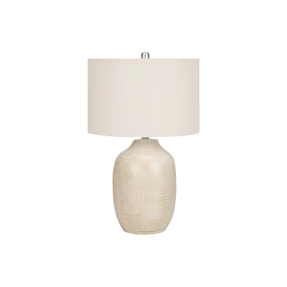 Lampe de Table - 26"H / Crème Céramique / Ivoire Monarch Specialties