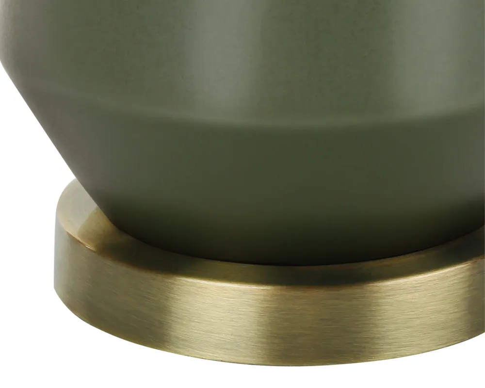 VERDE - Lampe de table en céramique verte Monarch