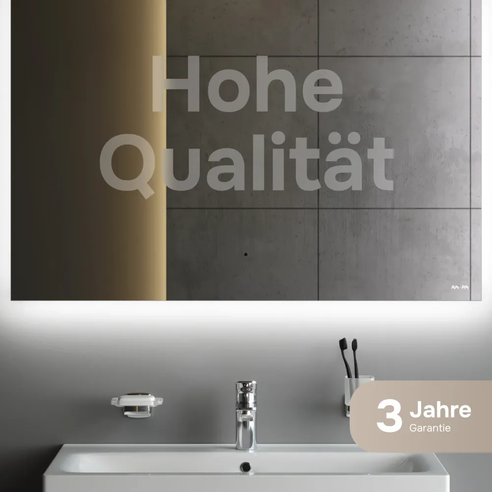MTAMOX11001S Miroir LED 100 cm Hit-à intensité variable, sans contact, antibuée