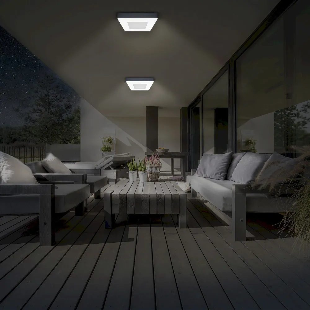 Applique murale extérieure LED Näve IP54 Mio s : 27 cm avec détecteur de mouvement Naeve