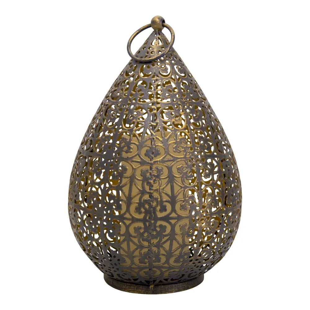 Lampe décorative LED Näve, hauteur : 27,8 cm, or antique Naeve