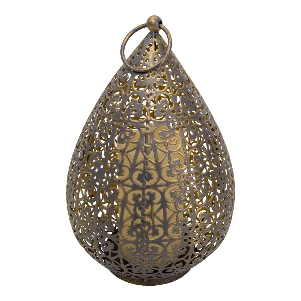 Lampe décorative LED Näve, hauteur : 27,8 cm, or antique Naeve