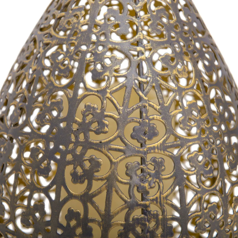 Lampe décorative LED Näve, hauteur : 27,8 cm, or antique Naeve