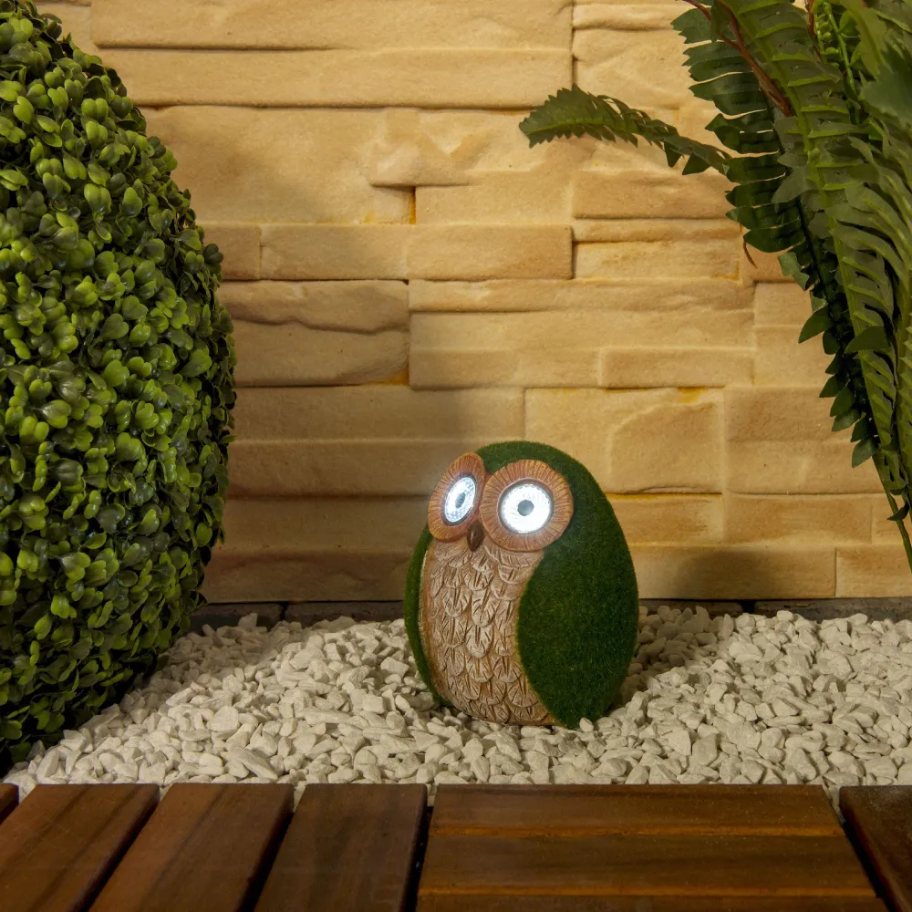 Lampe solaire d'extérieur LED Näve Hibou h: 13cm Naeve
