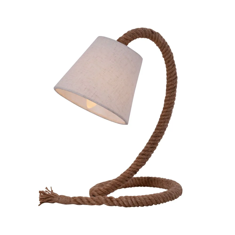 Lampe de table Näve avec abat-jour en tissu et corde Naeve