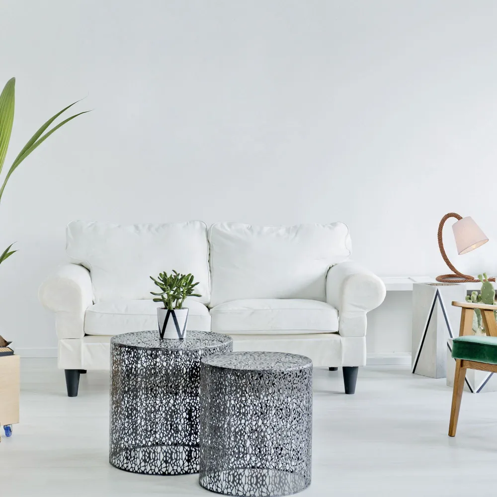 Lampe de table Näve avec abat-jour en tissu et corde Naeve