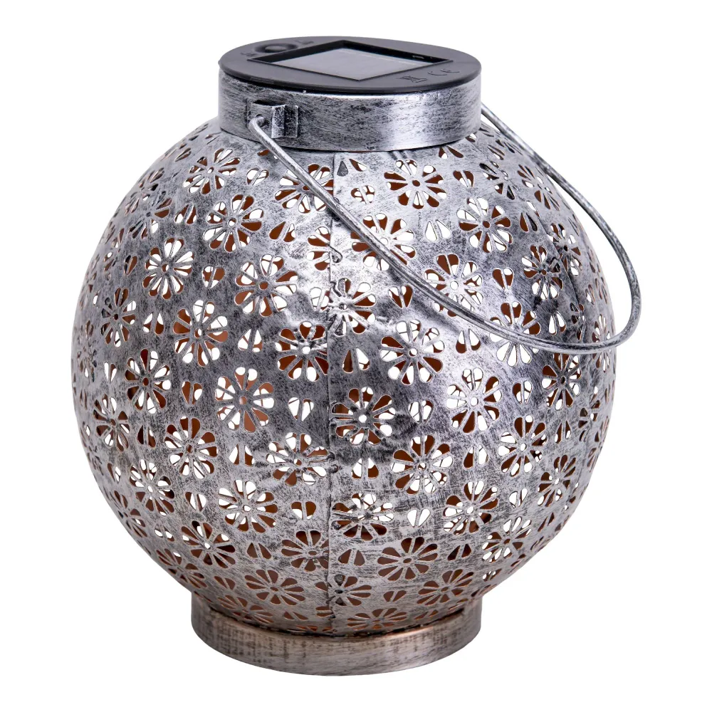 Lot de 2 lampes solaires décoratives à LED Näve, longueur/largeur : 18 cm Silver Naeve
