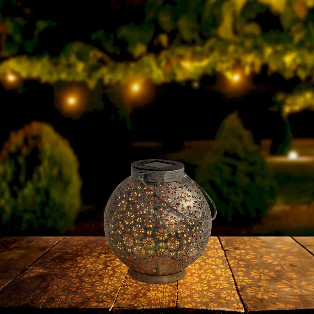 Lot de 2 lampes solaires décoratives à LED Näve, longueur/largeur : 18 cm Silver Naeve