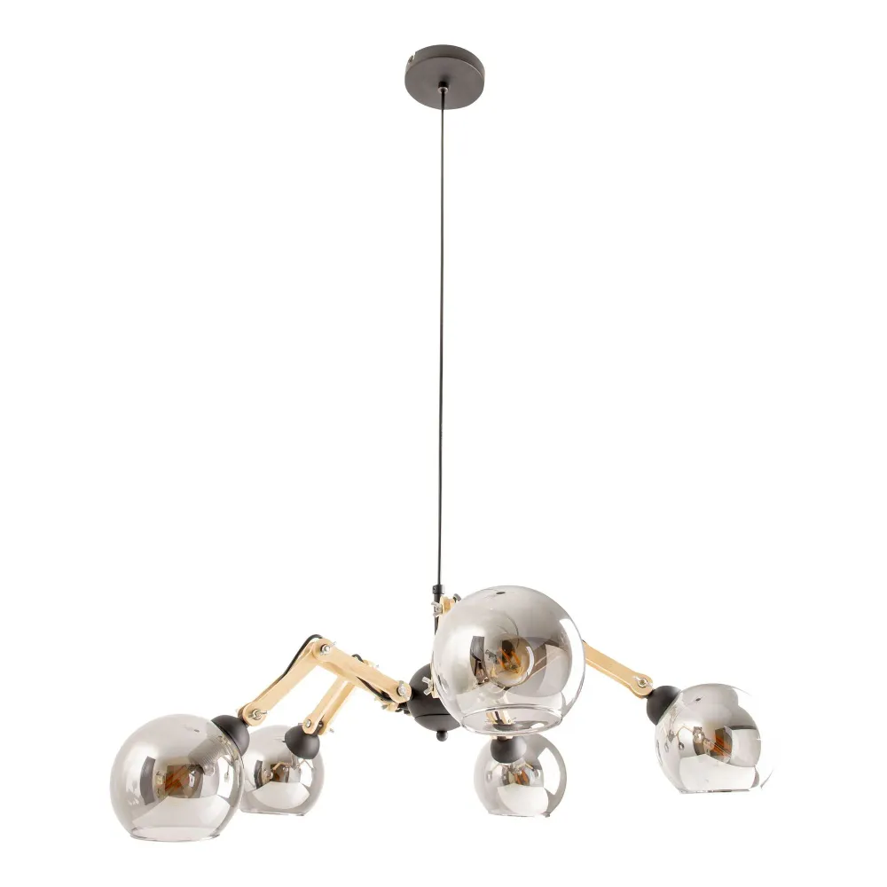 Suspension Näve en verre Soito d: 80 cm 5 lumières Naeve