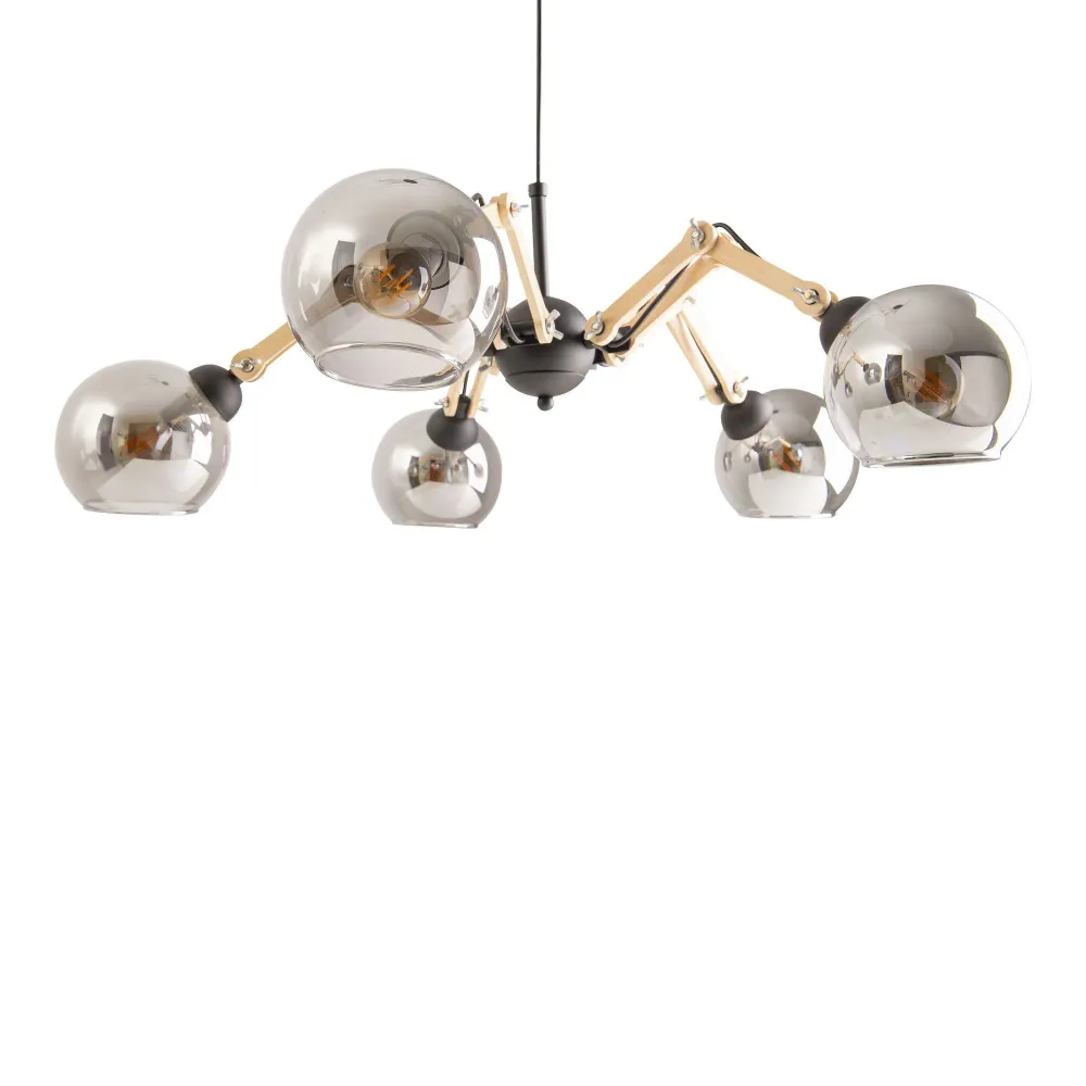 Suspension Näve en verre Soito d: 80 cm 5 lumières Naeve