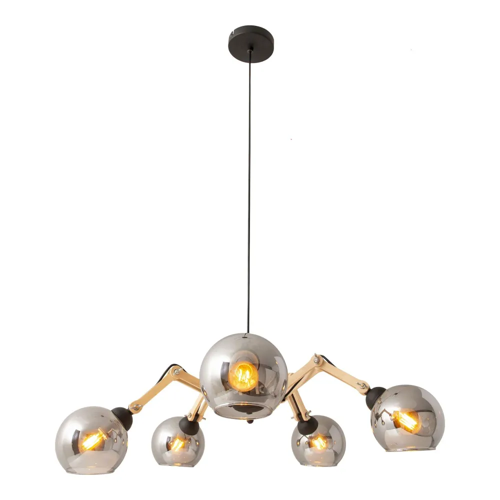 Suspension Näve en verre Soito d: 80 cm 5 lumières Naeve