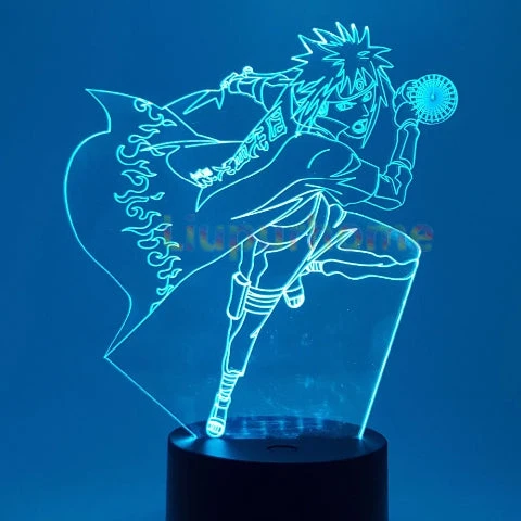 Naruto 3D Lampe Led Neon À Poser De Chevet ou Bureau Déco Manga