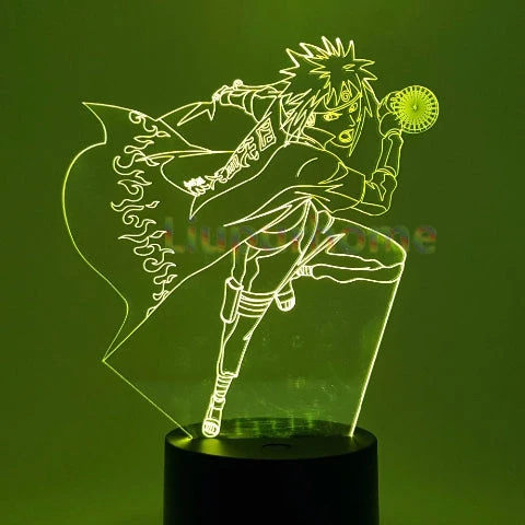 Naruto 3D Lampe Led Neon À Poser De Chevet ou Bureau Déco Manga
